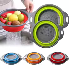This Silicone Folding Drain Basket is perfect for washing fruit