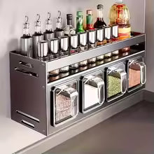Space Saving Aluminium Spice Rack Organizer