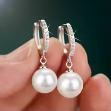 Sterling Silver Earrings Pearl Jewellery For Women