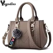 Embroidery Messenger Bags Women Leather Handbags