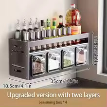 Space Saving Aluminium Spice Rack Organizer